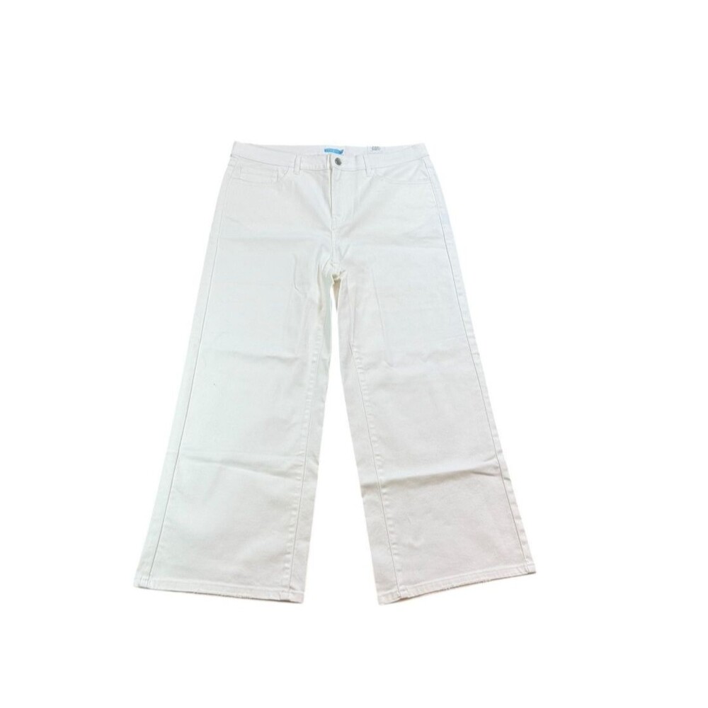 J Mclaughlin Charter Pant Womens Size 12 NWT $178 Jeans Wide Leg Cotton Stretch